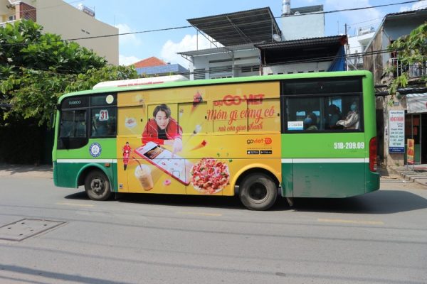 quảng cáo xe buýt cho goviet
