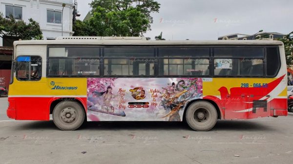 quảng cáo trên xe buýt cho soha game