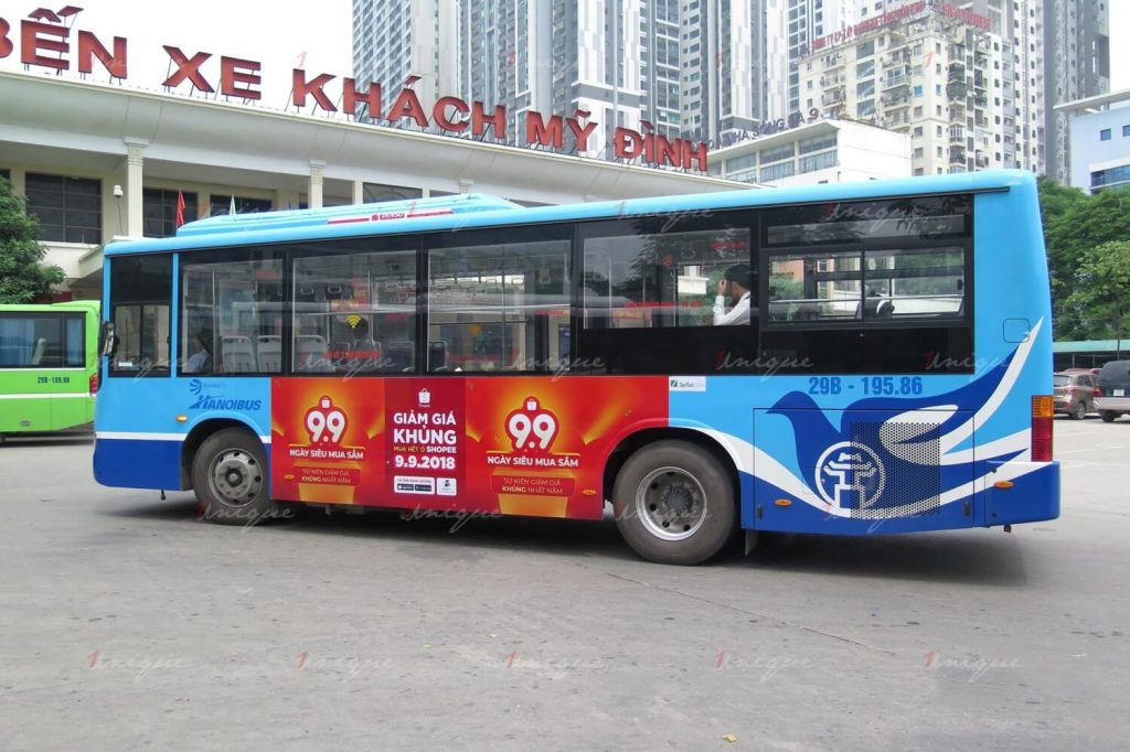 thiết kế maquette quảng cáo xe buýt