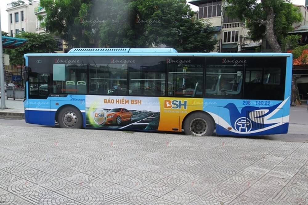 quảng cáo xe bus cho ngành bảo hiểm