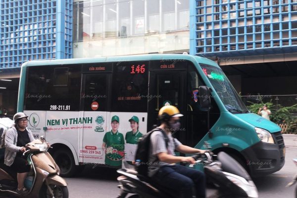 Nem Vị Thanh triển khai chiến dịch quảng cáo trên xe bus tại Hà Nội