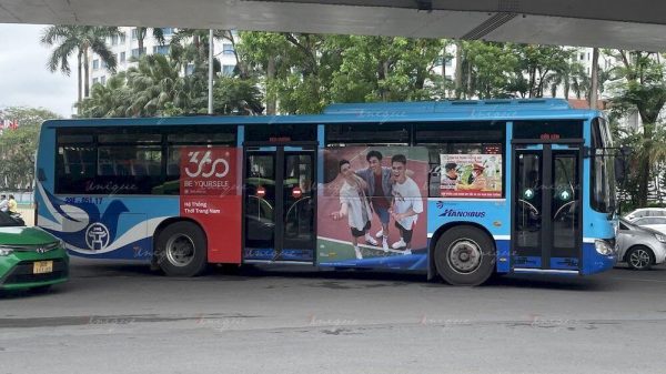 Thương hiệu thời trang cho phái mạnh 360 Boutique với chiến dịch quảng cáo trên xe bus tại Hà Nội 