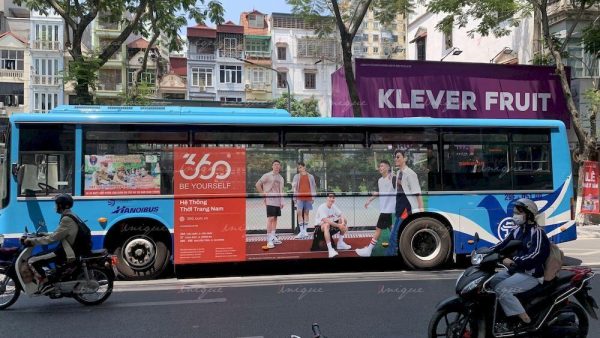 Thương hiệu thời trang cho phái mạnh 360 Boutique với chiến dịch quảng cáo trên xe bus tại Hà Nội 