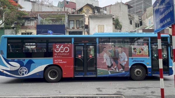 Thương hiệu thời trang cho phái mạnh 360 Boutique với chiến dịch quảng cáo trên xe bus tại Hà Nội 