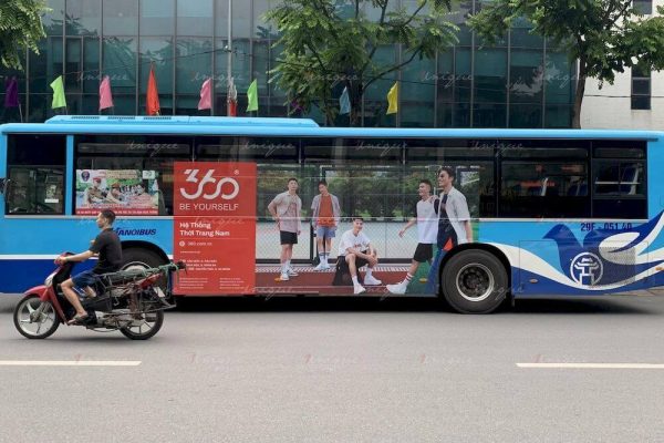 Thương hiệu thời trang cho phái mạnh 360 Boutique với chiến dịch quảng cáo trên xe bus tại Hà Nội 