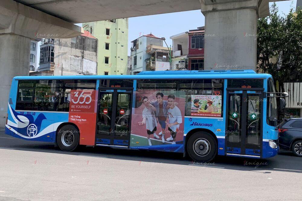 Thương hiệu thời trang cho phái mạnh 360 Boutique với chiến dịch quảng cáo trên xe bus tại Hà Nội 