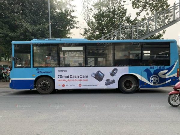 Thương hiệu Camera 70mai phủ sóng Hà Nội với chiến dịch quảng cáo xe bus quy mô lớn