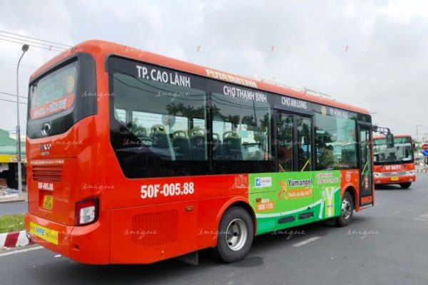 Thuốc Dạ dày Yumangel quảng cáo trên xe bus Hà Nội, Đồng Tháp