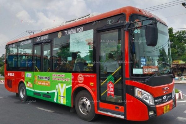 Thuốc Dạ dày Yumangel quảng cáo trên xe bus Hà Nội, Đồng Tháp